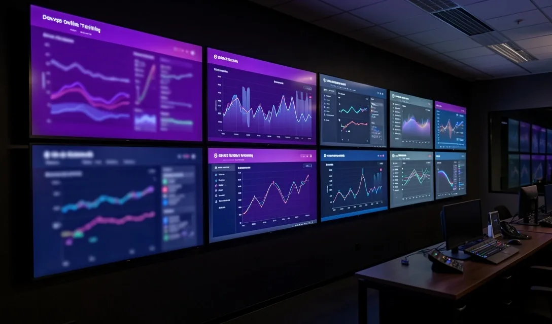 Panel de monitoreo con dashboards de Grafana